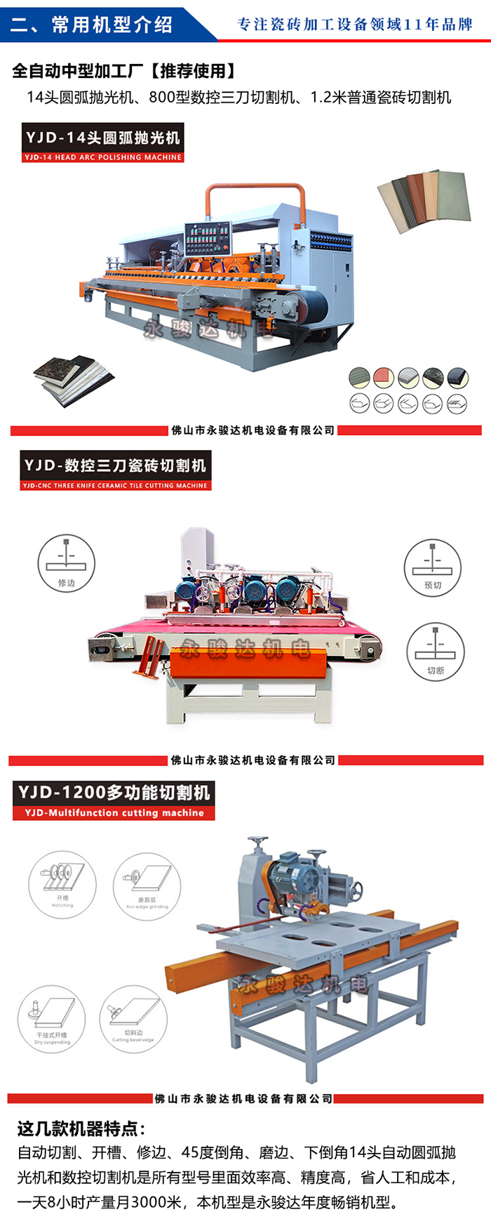 新开办瓷砖加工厂需要哪些设备?